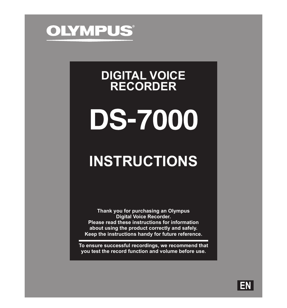 Olympus DS-7000 User Manual | 56 pages