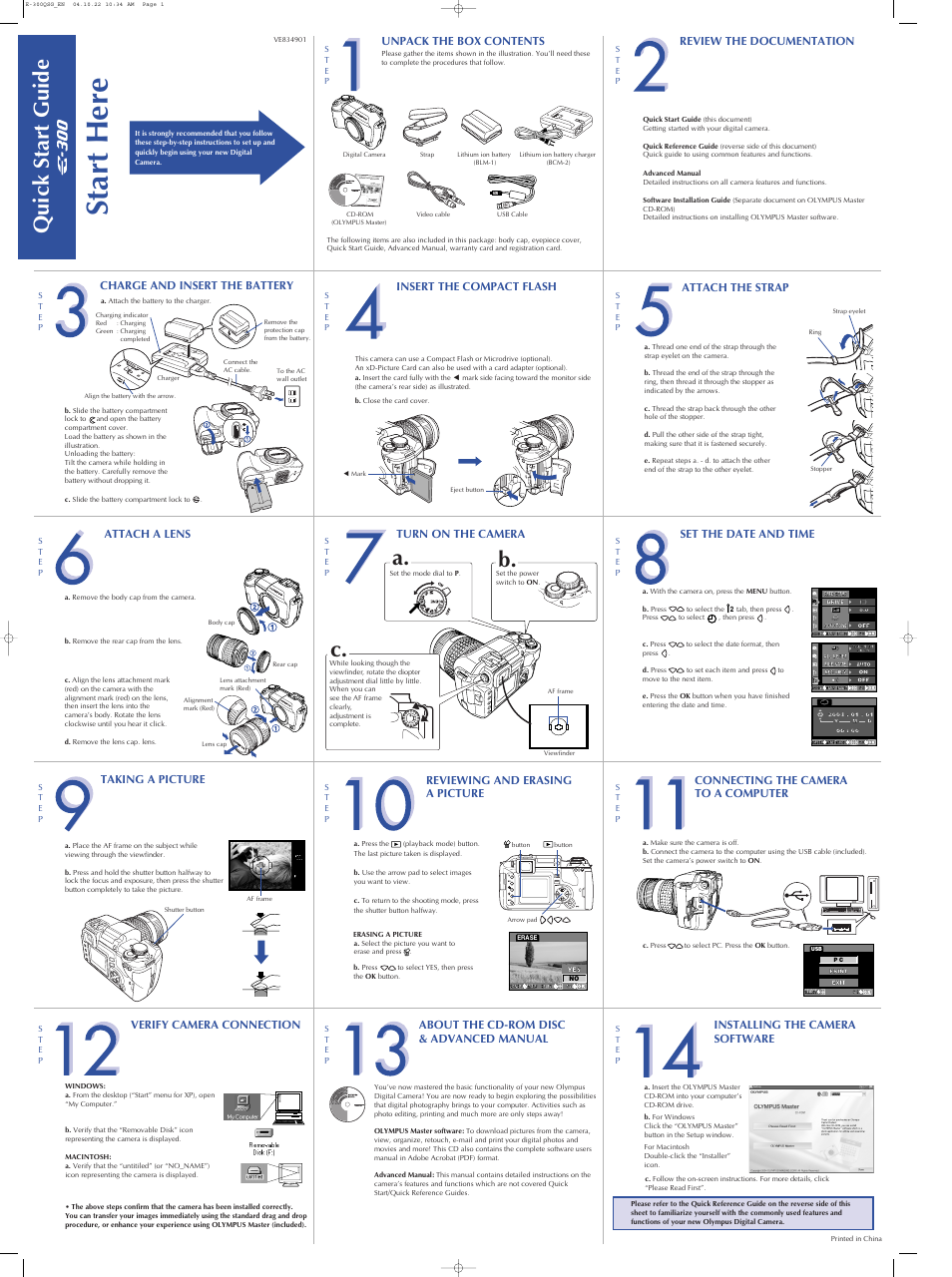 Olympus EVOLT E-300 User Manual | 2 pages