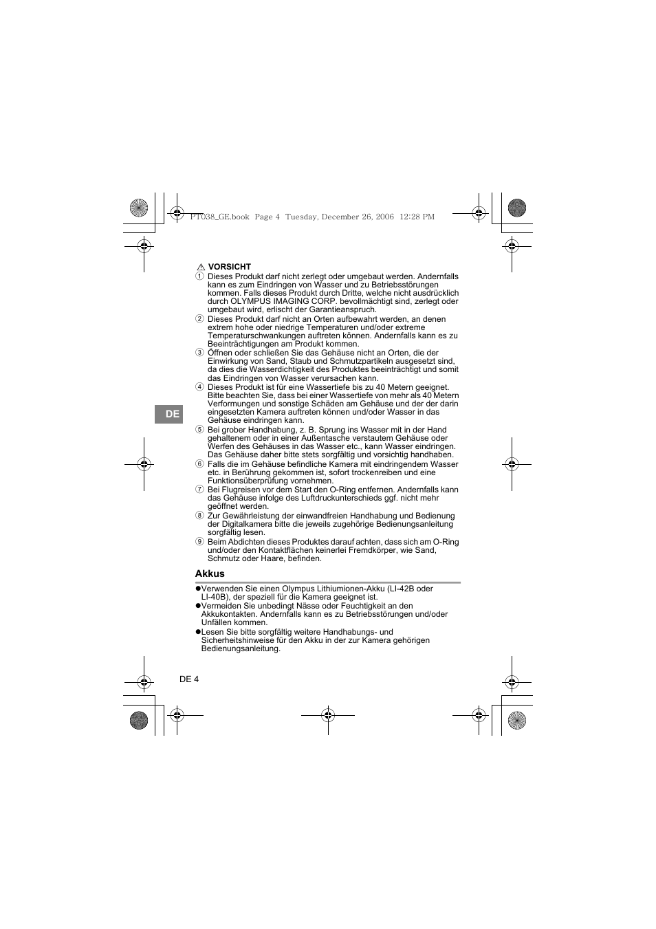 Olympus PT-038 User Manual | Page 118 / 268