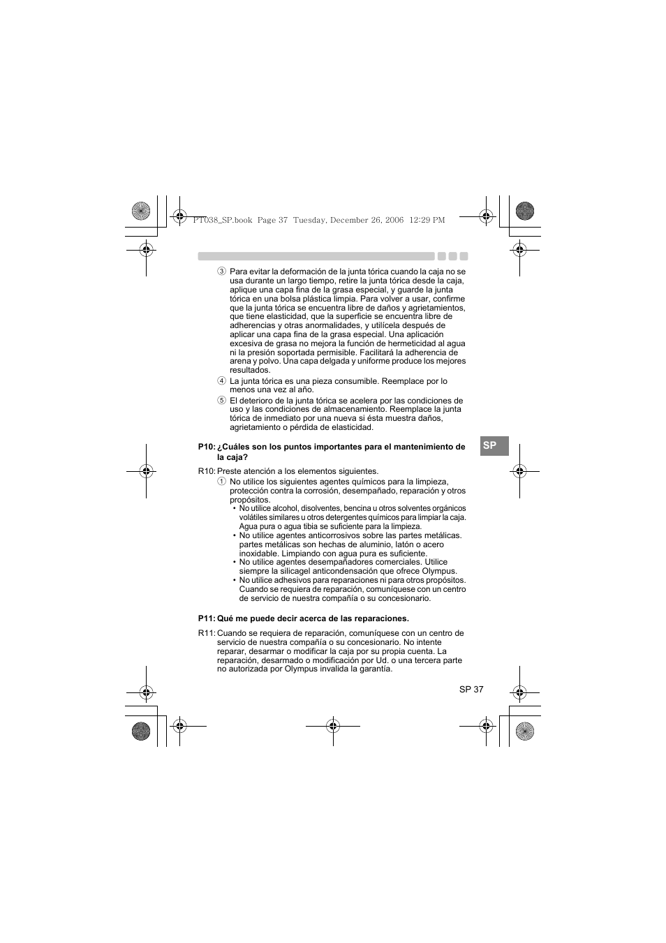 Olympus PT-038 User Manual | Page 189 / 268