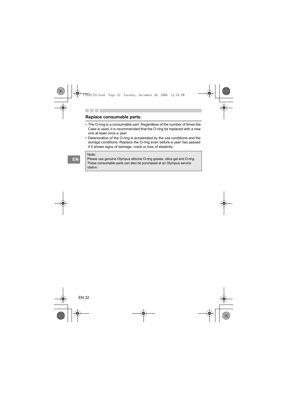 Replace consumable parts | Olympus PT-038 User Manual | Page 70 / 268