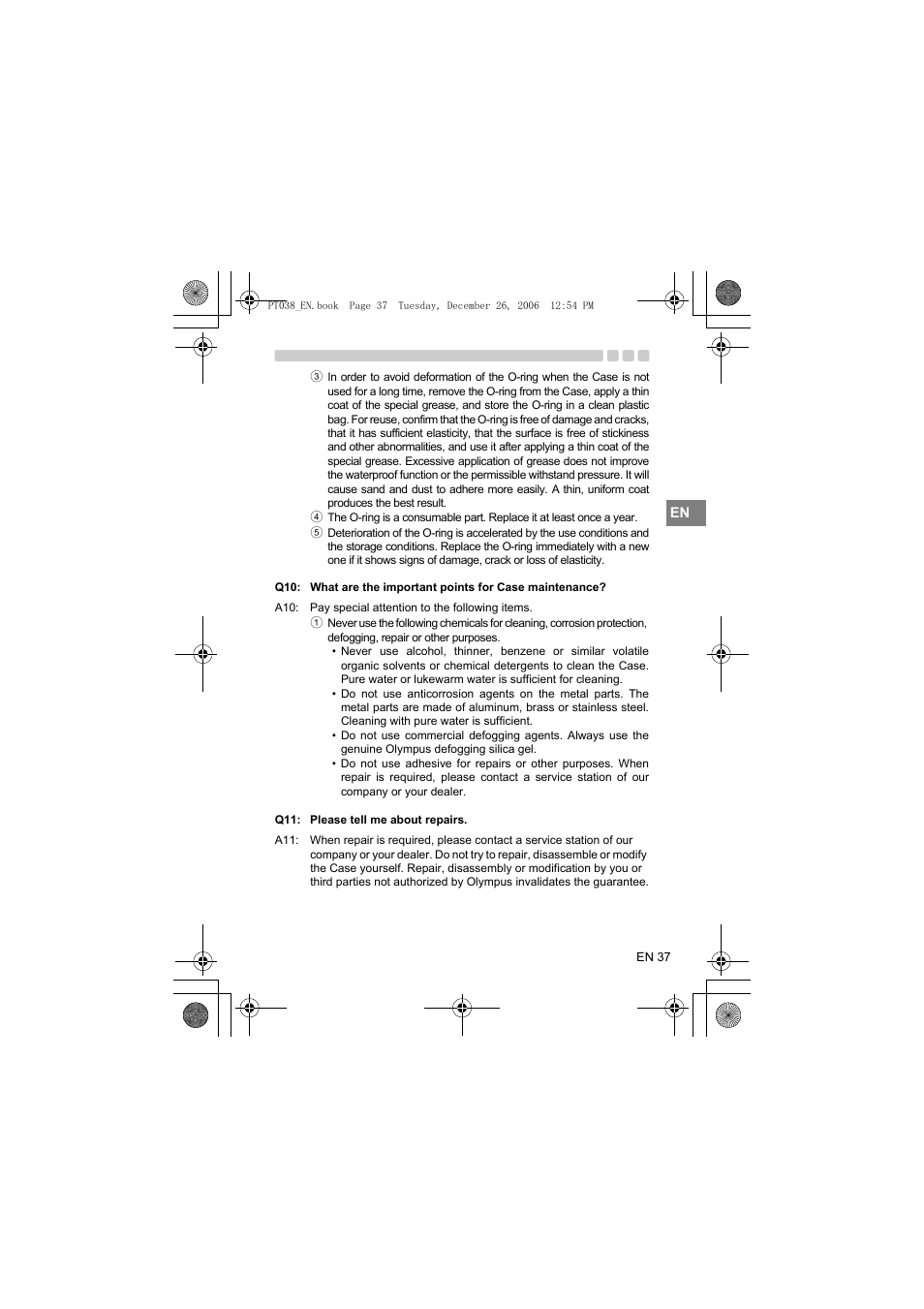 Olympus PT-038 User Manual | Page 75 / 268