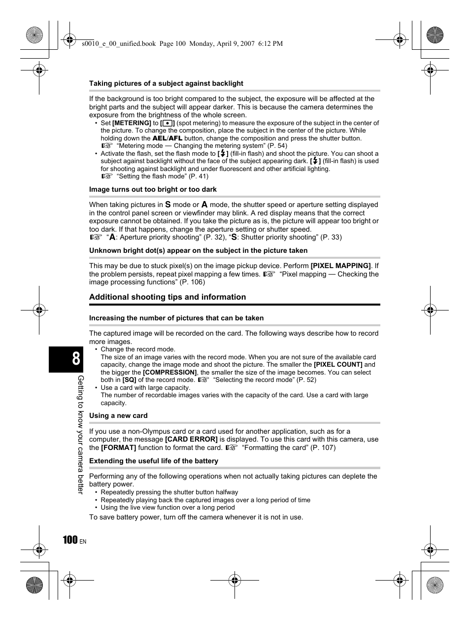 Olympus EVOLT E-510 User Manual | Page 100 / 140