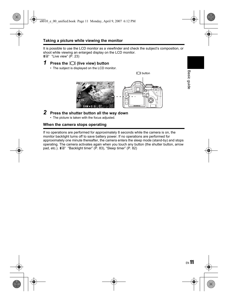 Olympus EVOLT E-510 User Manual | Page 11 / 140