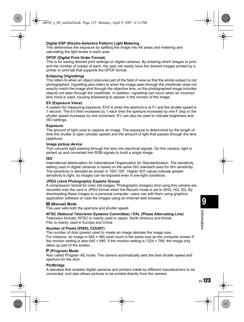 Olympus EVOLT E-510 User Manual | Page 123 / 140
