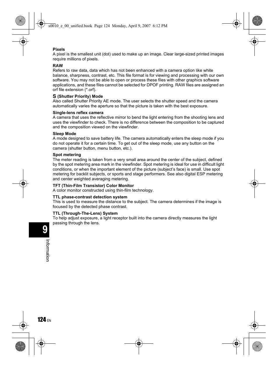 Olympus EVOLT E-510 User Manual | Page 124 / 140