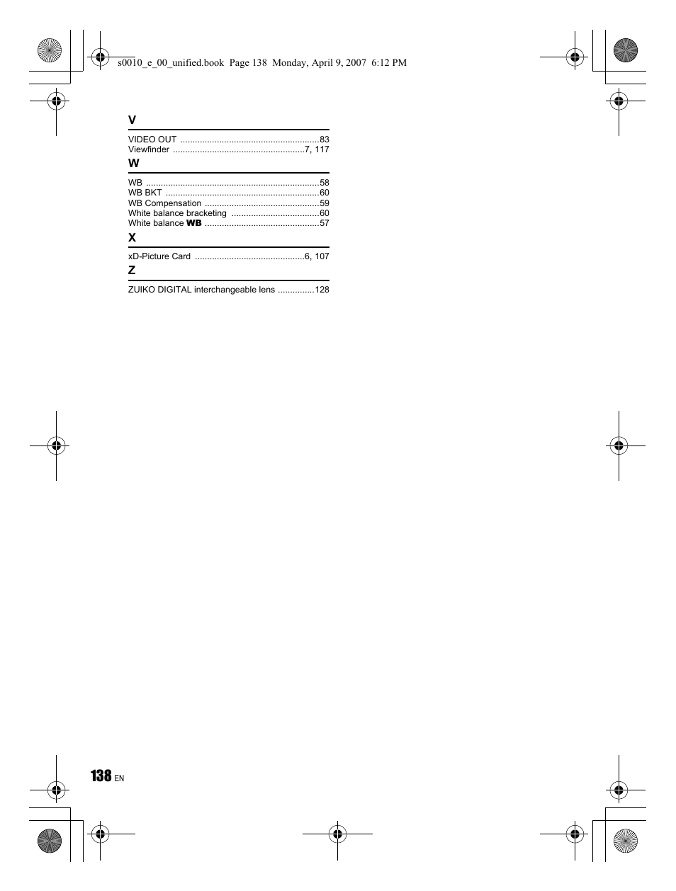 Olympus EVOLT E-510 User Manual | Page 138 / 140