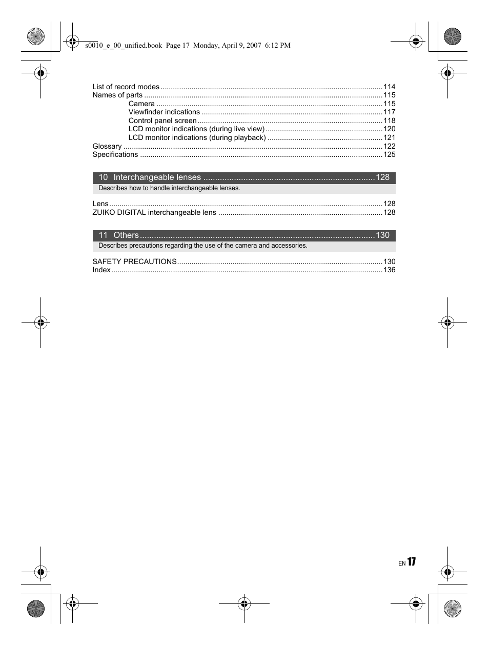 Olympus EVOLT E-510 User Manual | Page 17 / 140