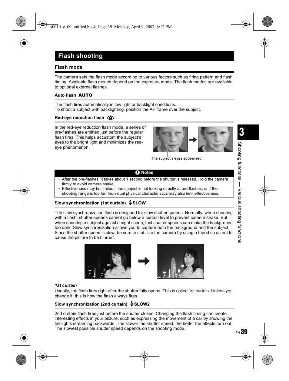 Flash shooting | Olympus EVOLT E-510 User Manual | Page 39 / 140