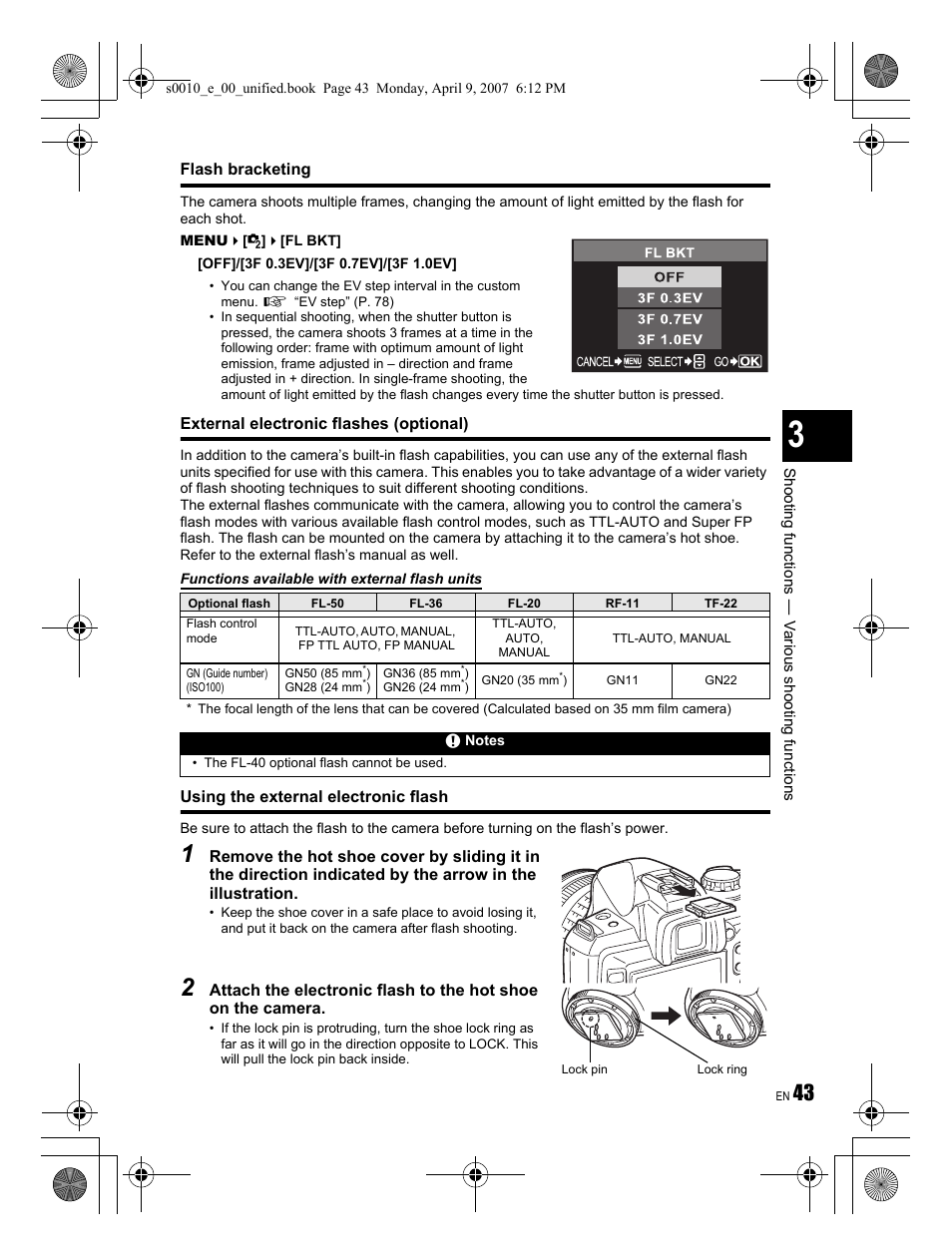 Olympus EVOLT E-510 User Manual | Page 43 / 140