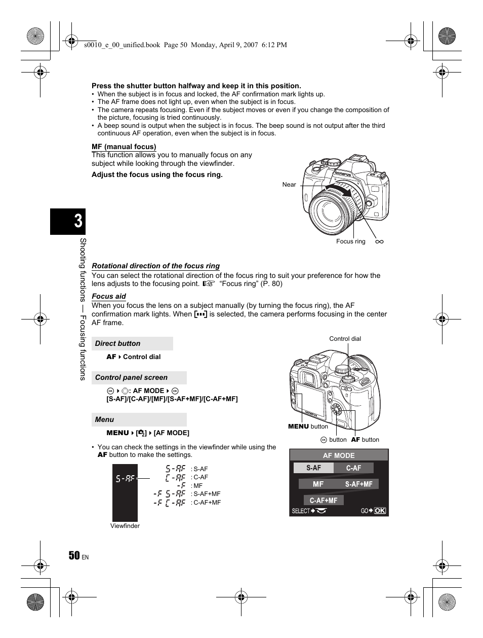 Olympus EVOLT E-510 User Manual | Page 50 / 140
