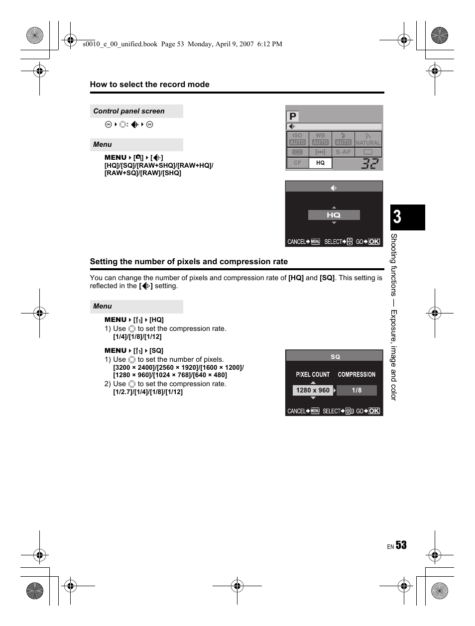 Olympus EVOLT E-510 User Manual | Page 53 / 140
