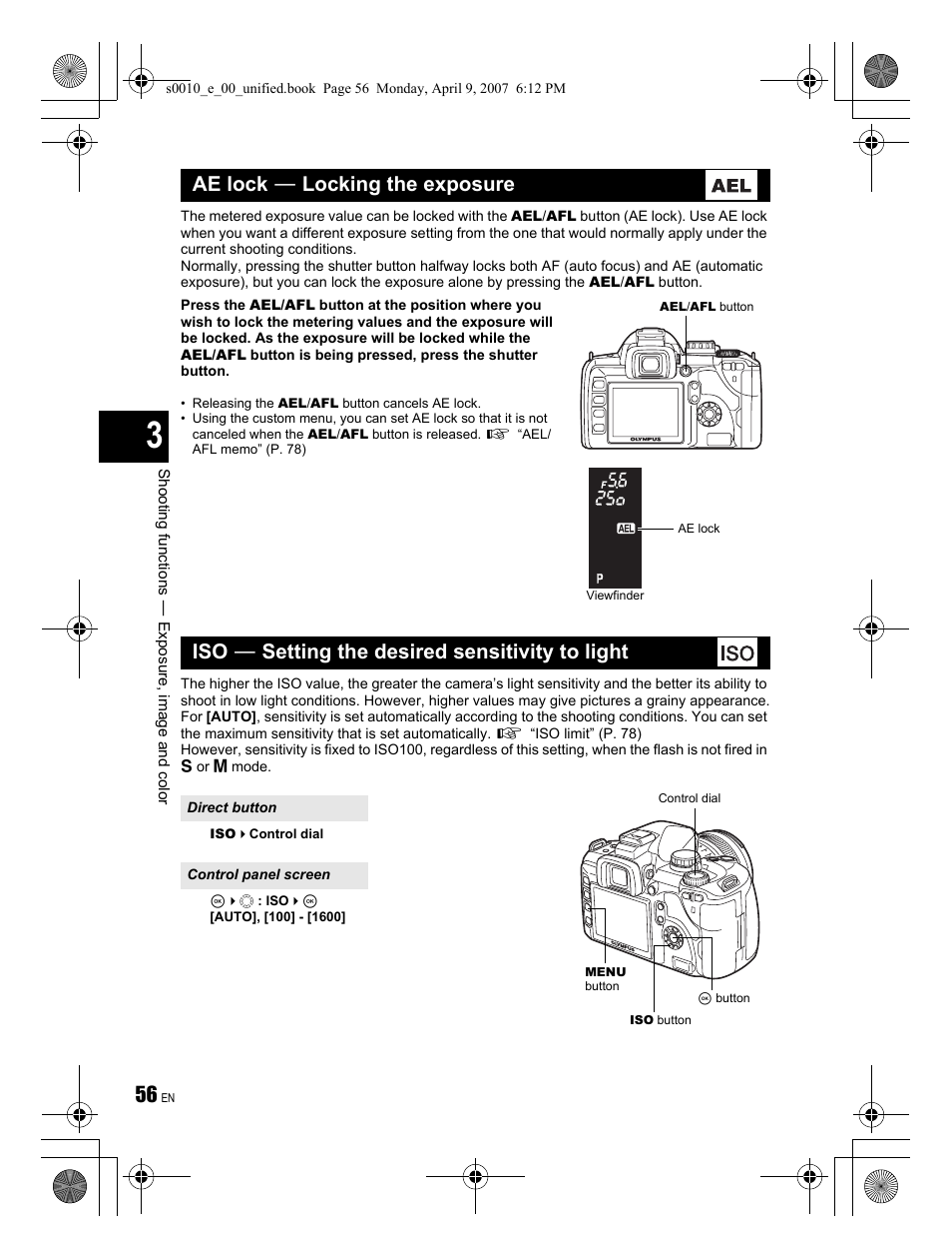 Olympus EVOLT E-510 User Manual | Page 56 / 140