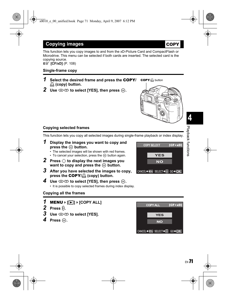 Olympus EVOLT E-510 User Manual | Page 71 / 140