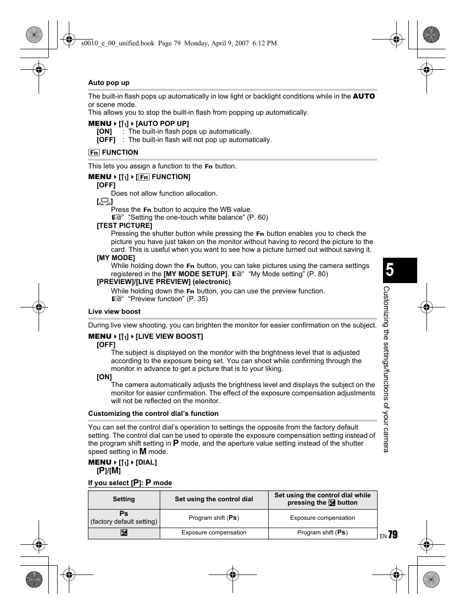 Olympus EVOLT E-510 User Manual | Page 79 / 140