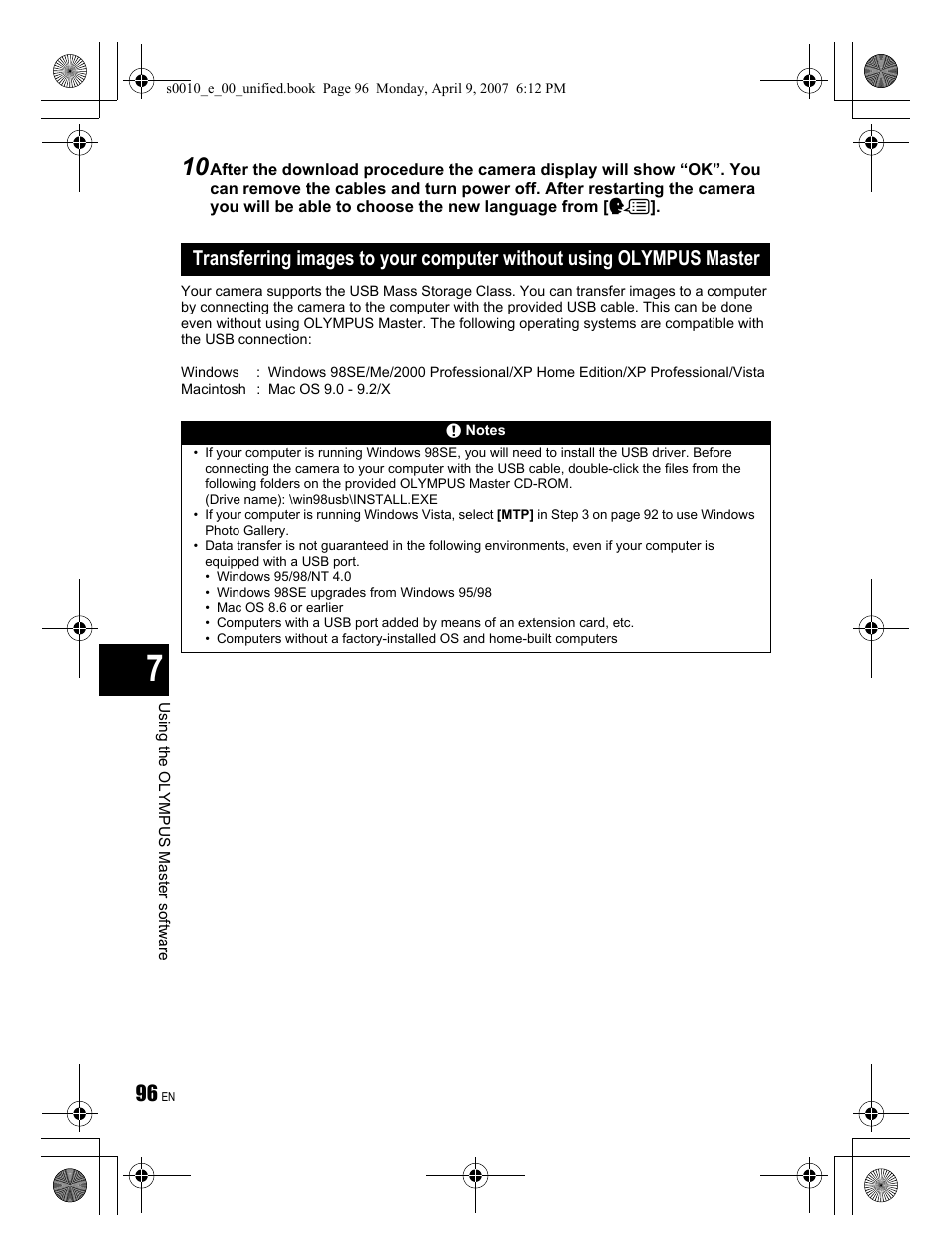 Olympus EVOLT E-510 User Manual | Page 96 / 140