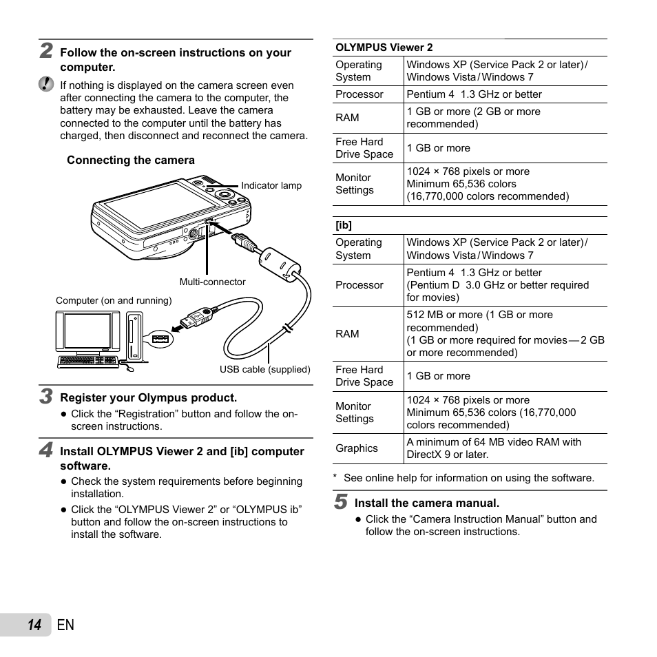 14 en | Olympus VR-320 User Manual | Page 14 / 76