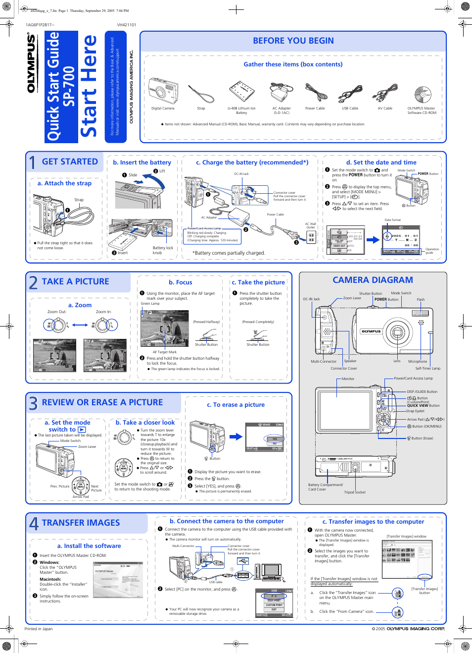 Olympus SP-700 User Manual | 1 page