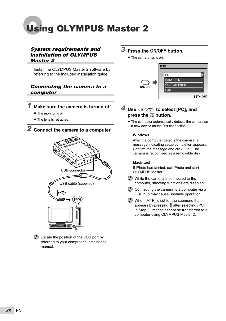 Using olympus master 2 | Olympus FE-26 User Manual | Page 38 / 60