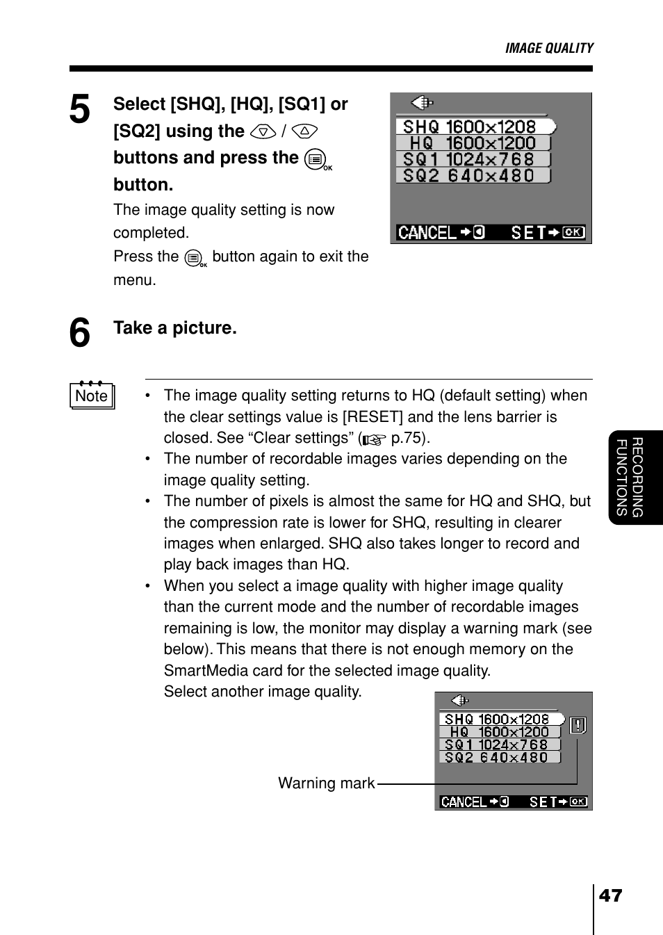 Olympus D-230 User Manual | Page 48 / 116