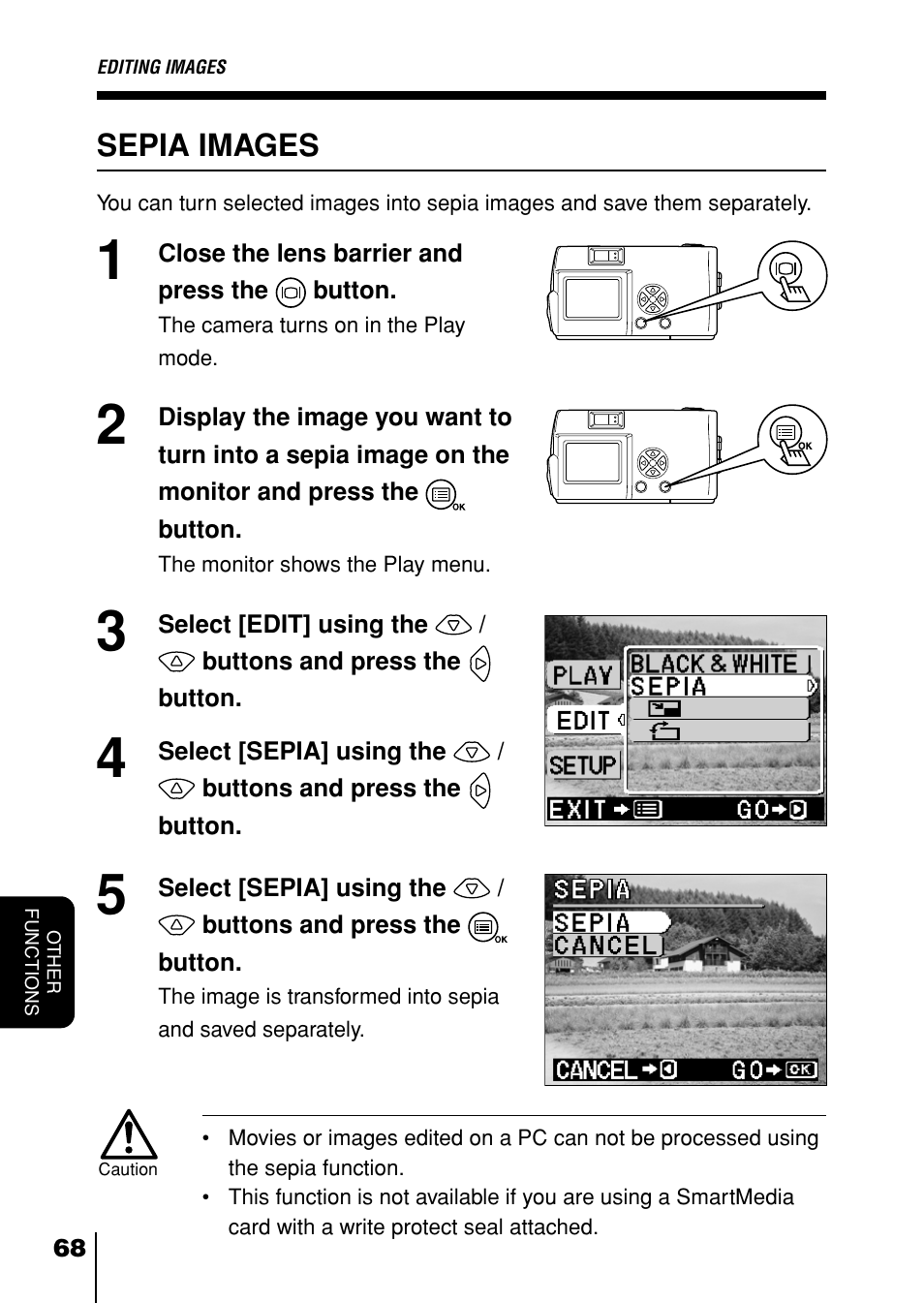 Sepia images | Olympus D-230 User Manual | Page 69 / 116