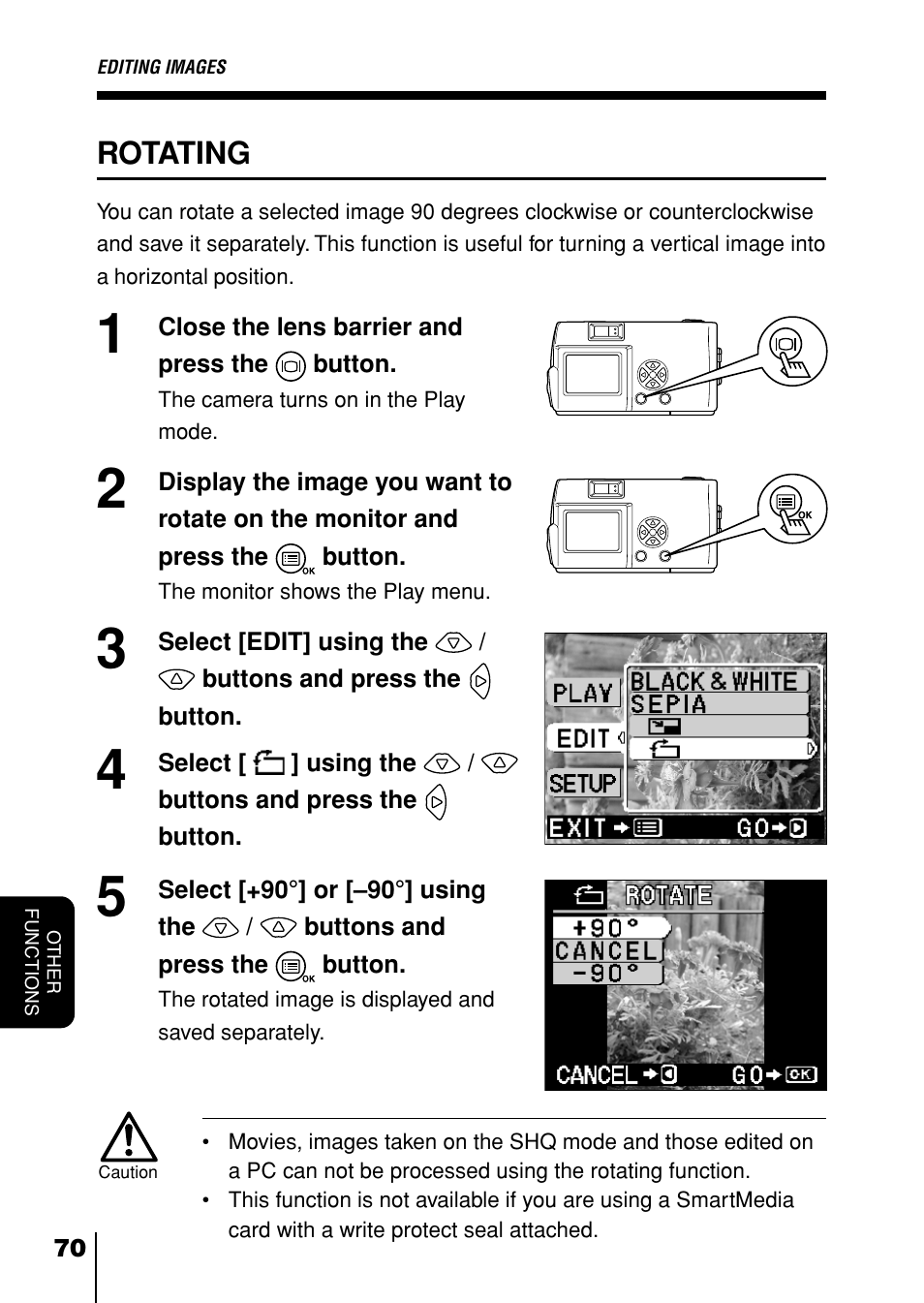Rotating | Olympus D-230 User Manual | Page 71 / 116