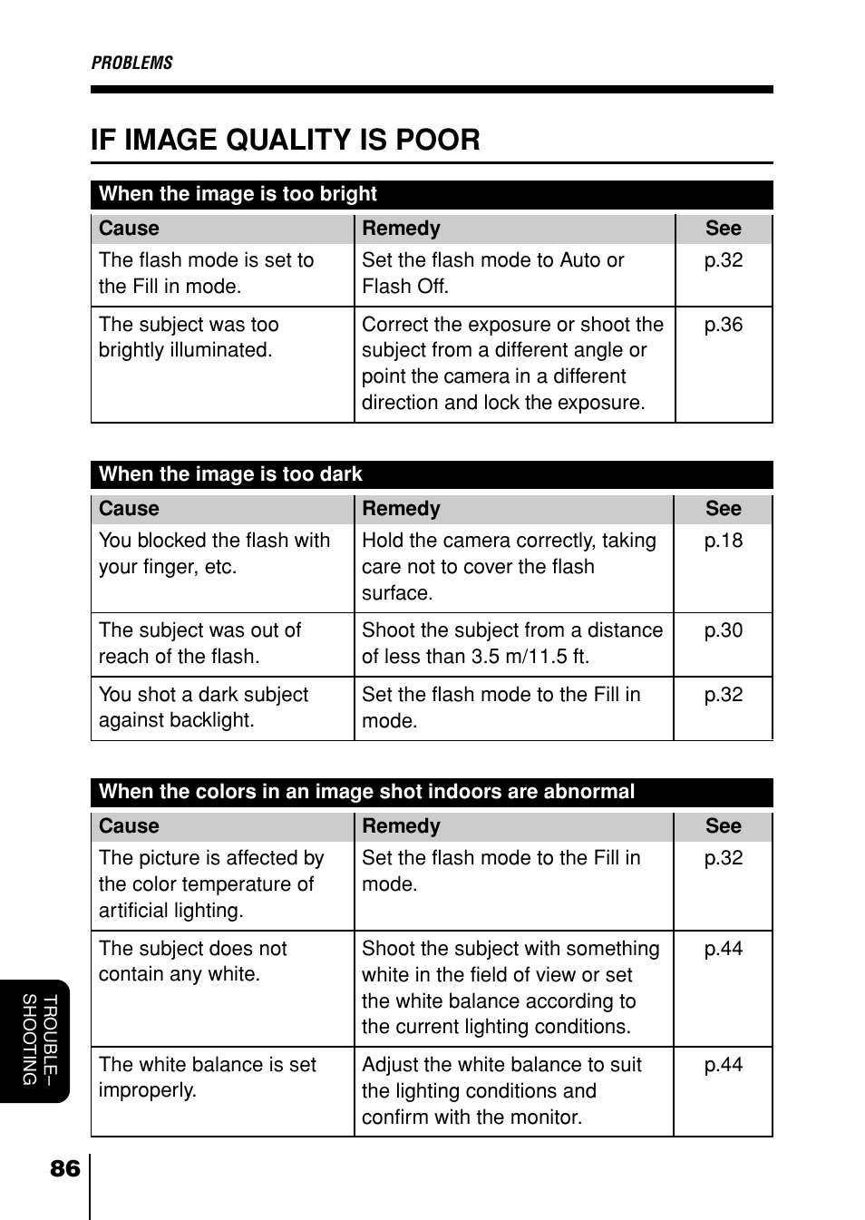 If image quality is poor | Olympus D-230 User Manual | Page 87 / 116