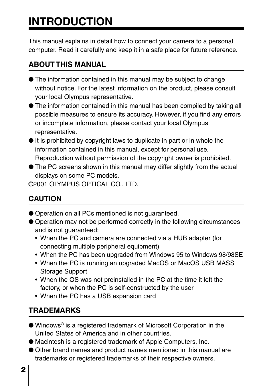 Introduction | Olympus D-230 User Manual | Page 95 / 116