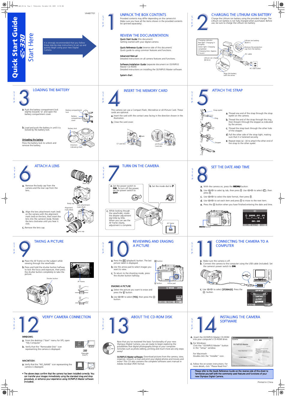 Olympus EVOLT E-330 User Manual | 2 pages
