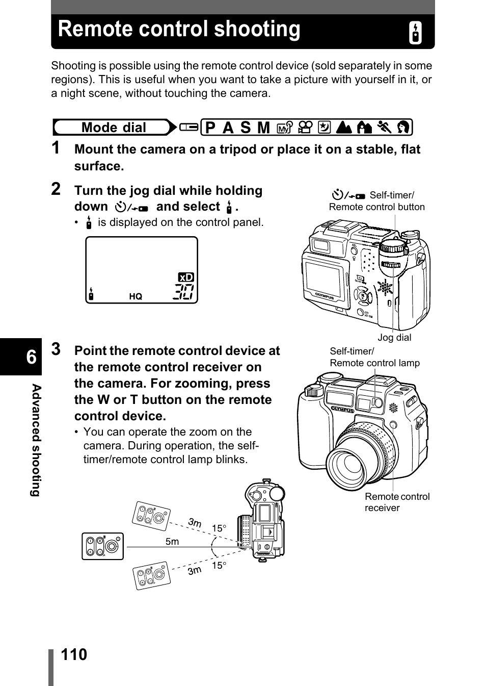 Remote control shooting, P.110 | Olympus C-5050 Zoom User Manual | Page 111 / 268