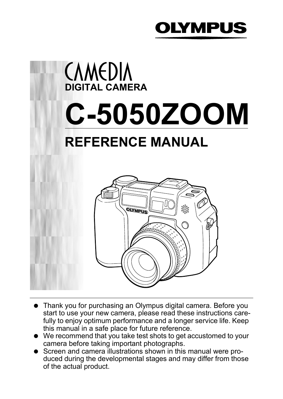 Camera operation manual, C-5050zoom, Reference manual | Olympus C-5050 Zoom User Manual | Page 2 / 268