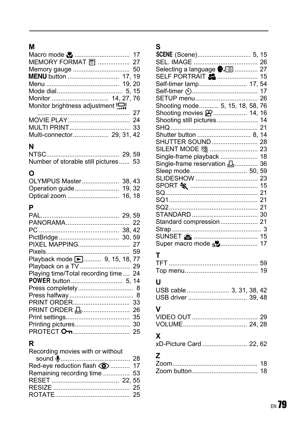 Olympus FE-190 User Manual | Page 79 / 80
