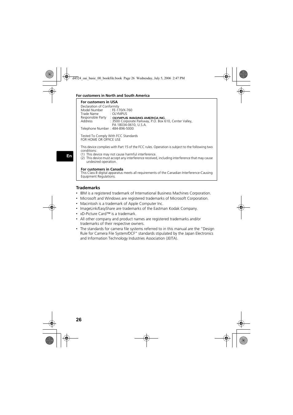 Olympus FE-170 User Manual | Page 26 / 108