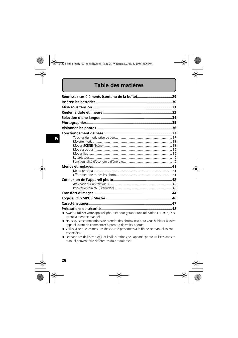 Olympus FE-170 User Manual | Page 28 / 108