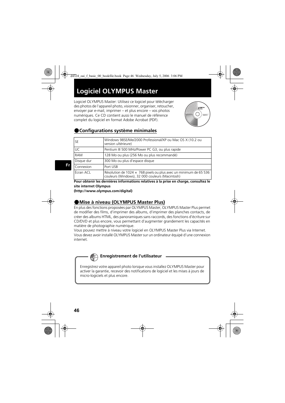 Logiciel olympus master | Olympus FE-170 User Manual | Page 46 / 108