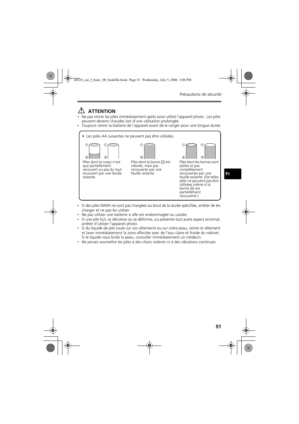 Attention | Olympus FE-170 User Manual | Page 51 / 108