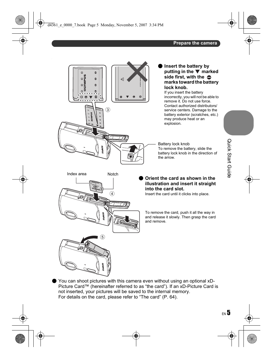 Olympus Stylus 850 SW User Manual | Page 5 / 84