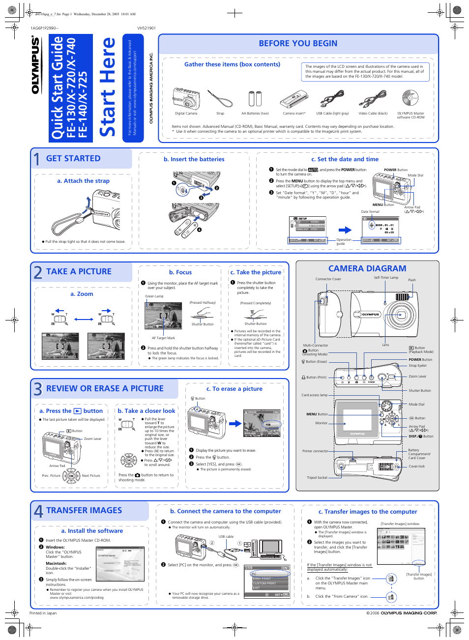 Olympus FE-130 User Manual | 2 pages