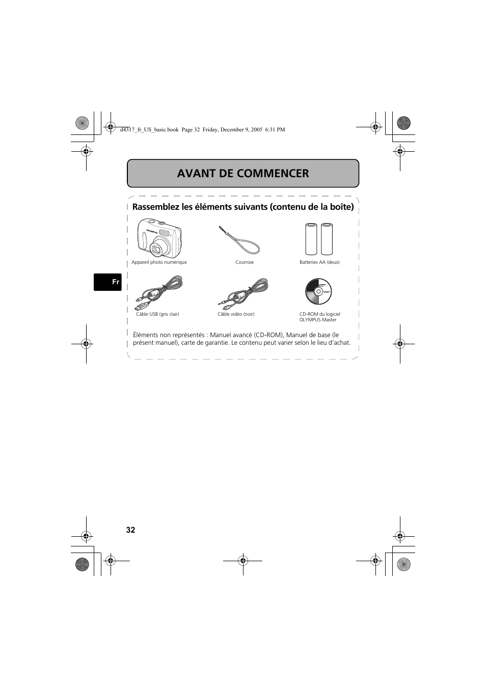 Avant de commencer | Olympus FE-115 User Manual | Page 32 / 116