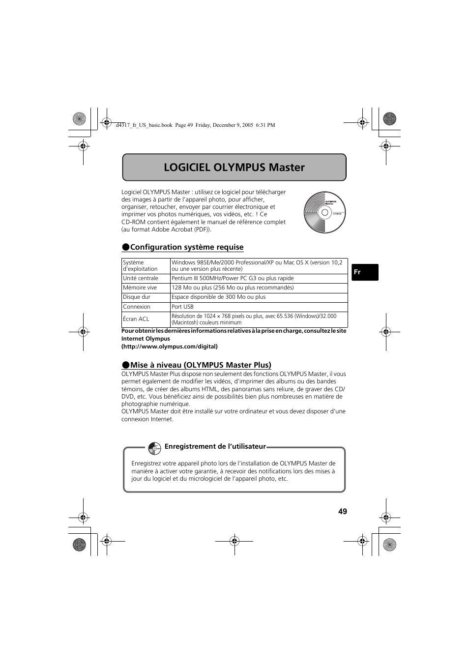 Logiciel olympus master | Olympus FE-115 User Manual | Page 49 / 116