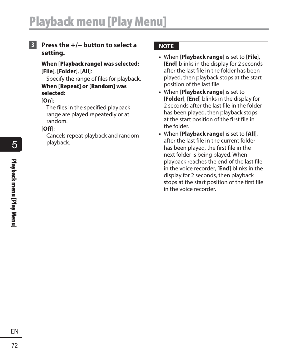 Playback menu [play menu | Olympus WS-823 User Manual | Page 72 / 118