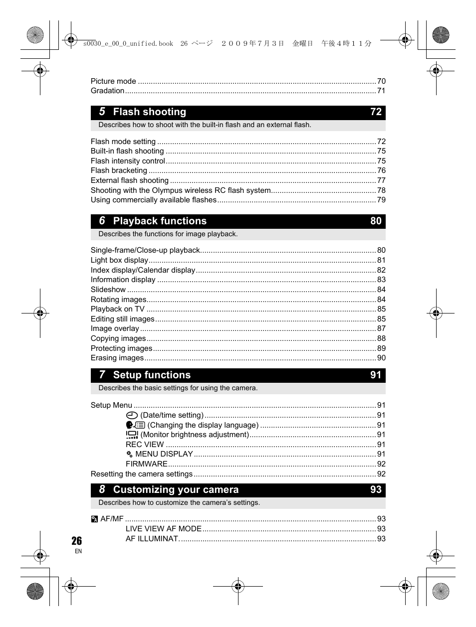 Olympus E-600 User Manual | Page 26 / 156