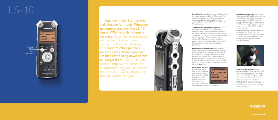 Olympus LS-10 User Manual | Page 2 / 2