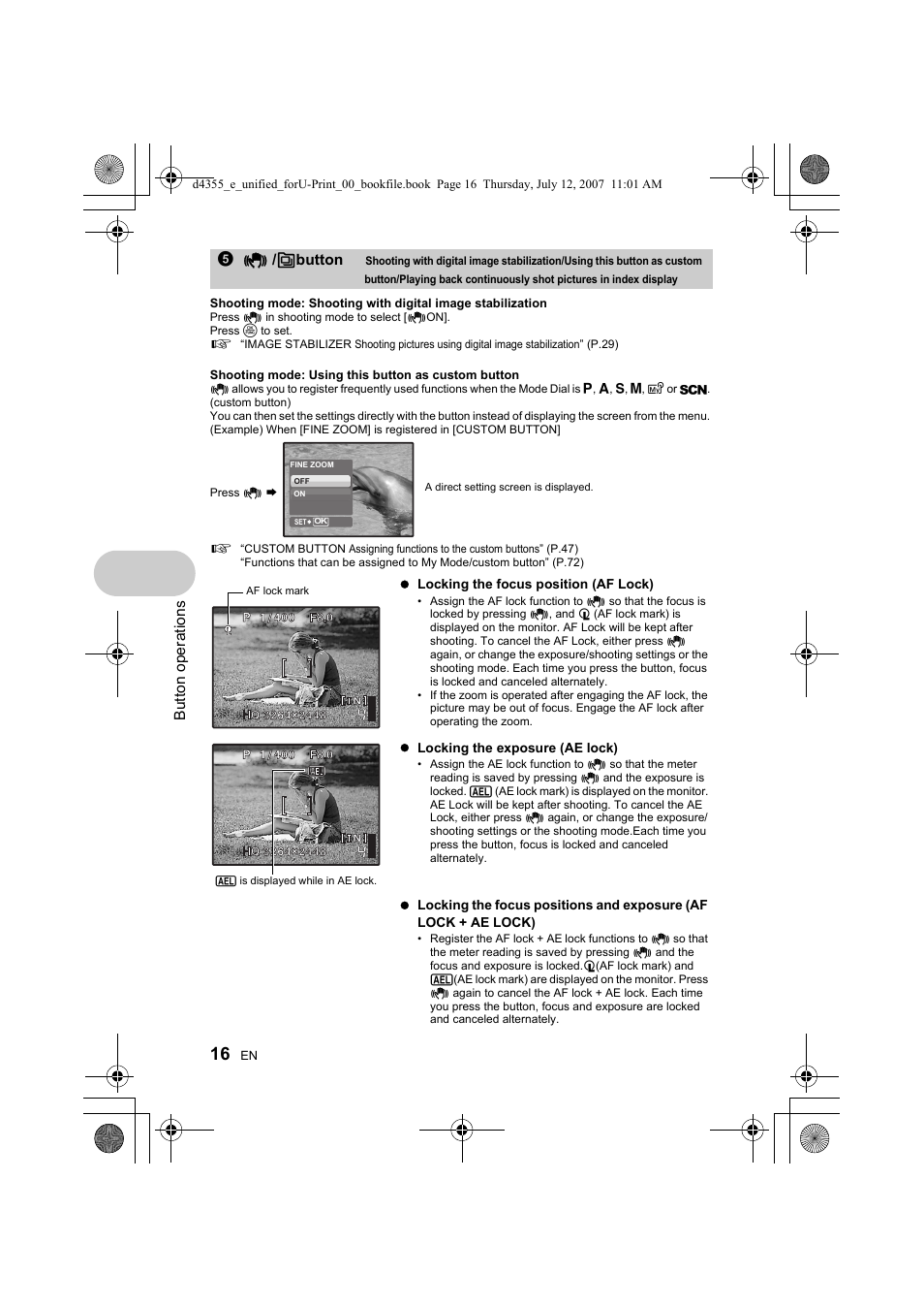 Olympus SP-560 UZ User Manual | Page 16 / 101