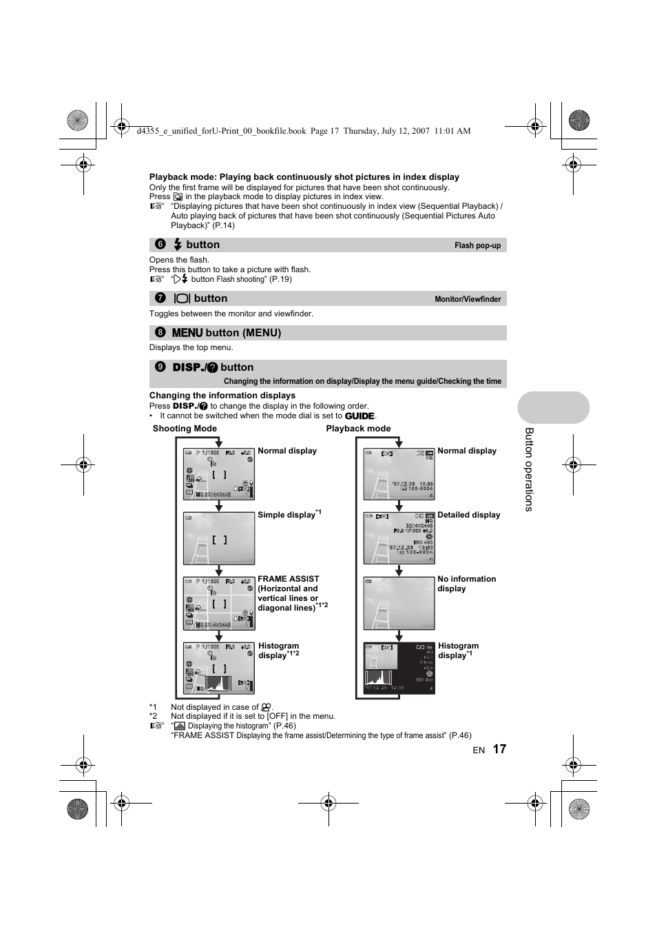 Olympus SP-560 UZ User Manual | Page 17 / 101