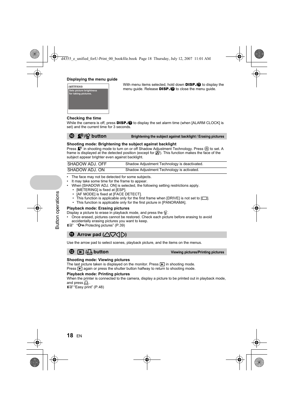 Olympus SP-560 UZ User Manual | Page 18 / 101