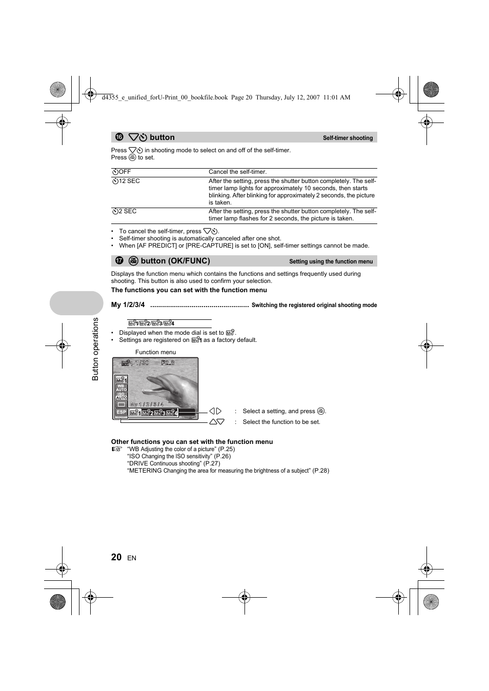 Olympus SP-560 UZ User Manual | Page 20 / 101