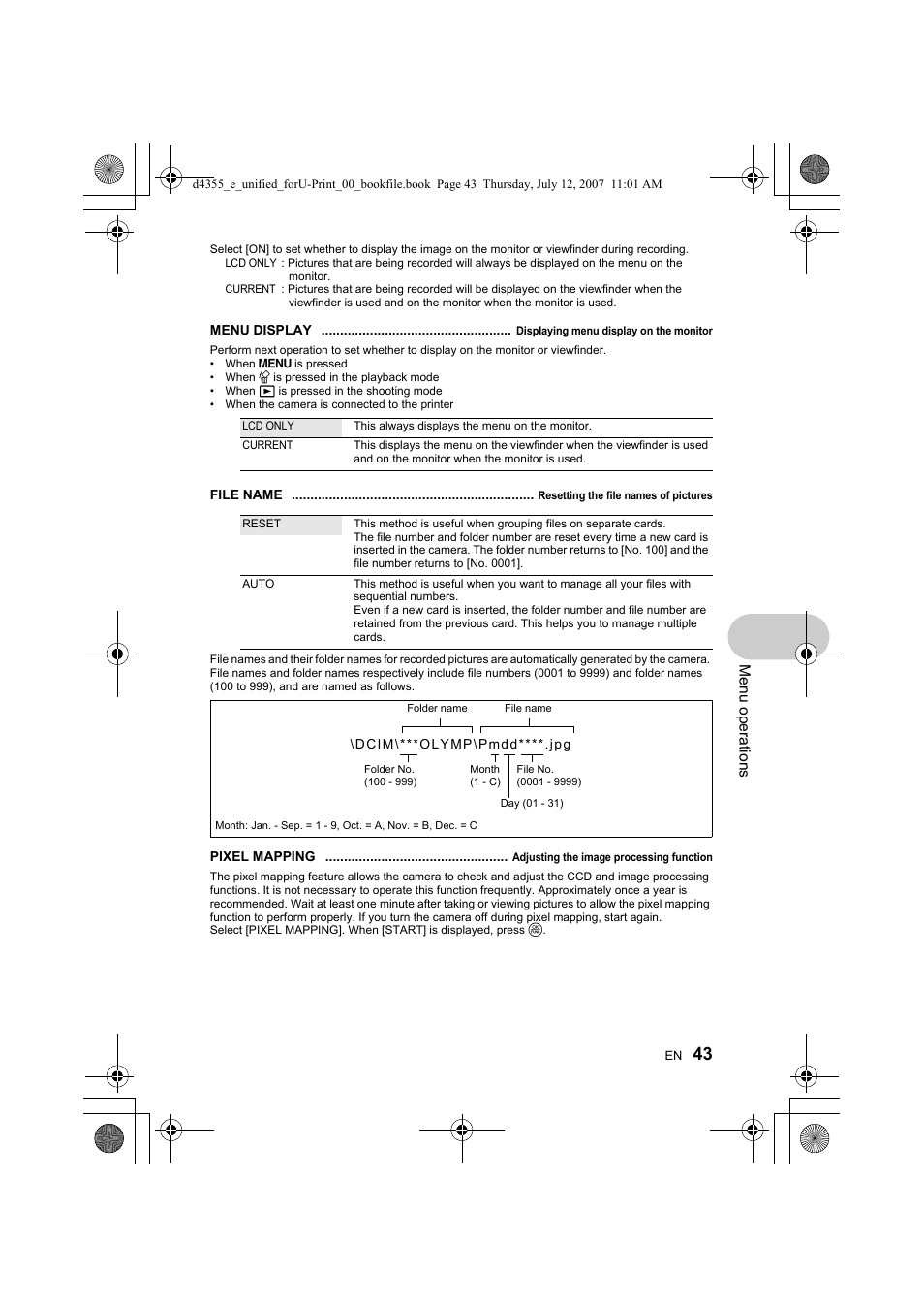Olympus SP-560 UZ User Manual | Page 43 / 101