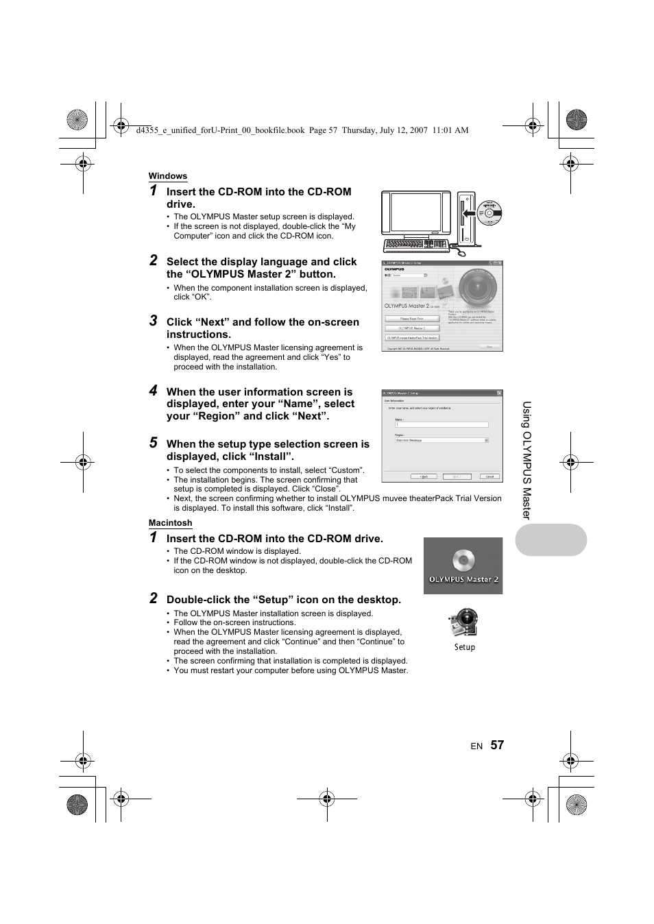 Olympus SP-560 UZ User Manual | Page 57 / 101