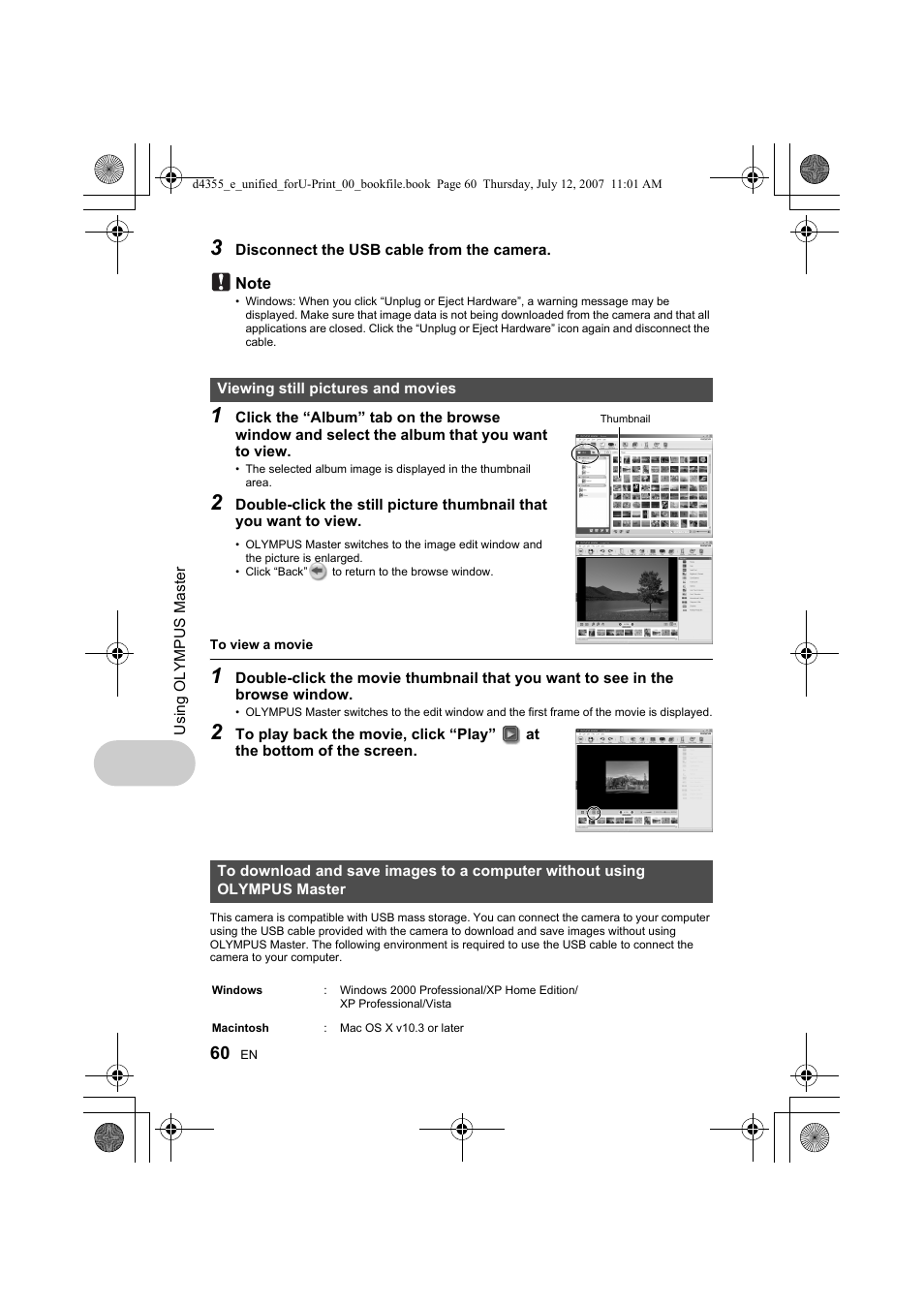 Olympus SP-560 UZ User Manual | Page 60 / 101
